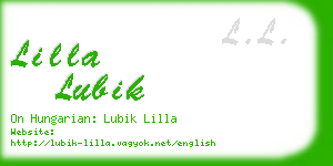 lilla lubik business card